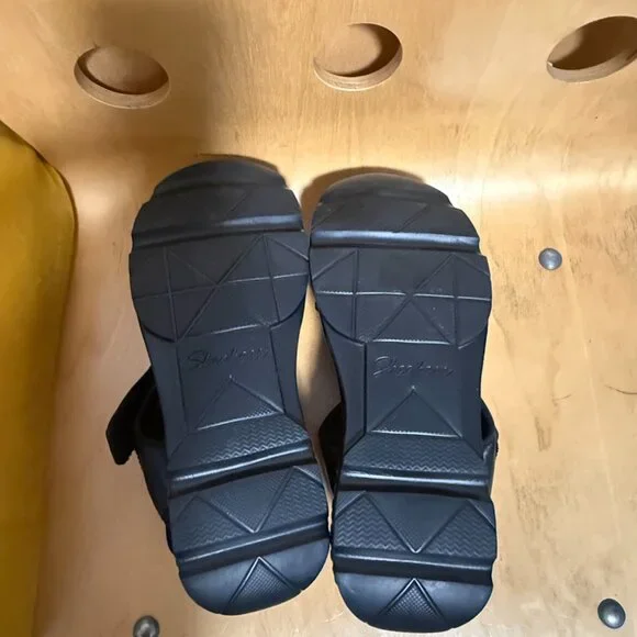 New Women's Skechers Luxe Foam Black Comfort Sandals Size 10 Relaxed Step - Picture 10 of 15